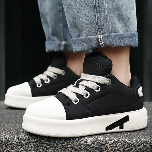 Autumn Men Casual Sneakers Trend Platform Street Style Lace Up Vulcanized Sneakers