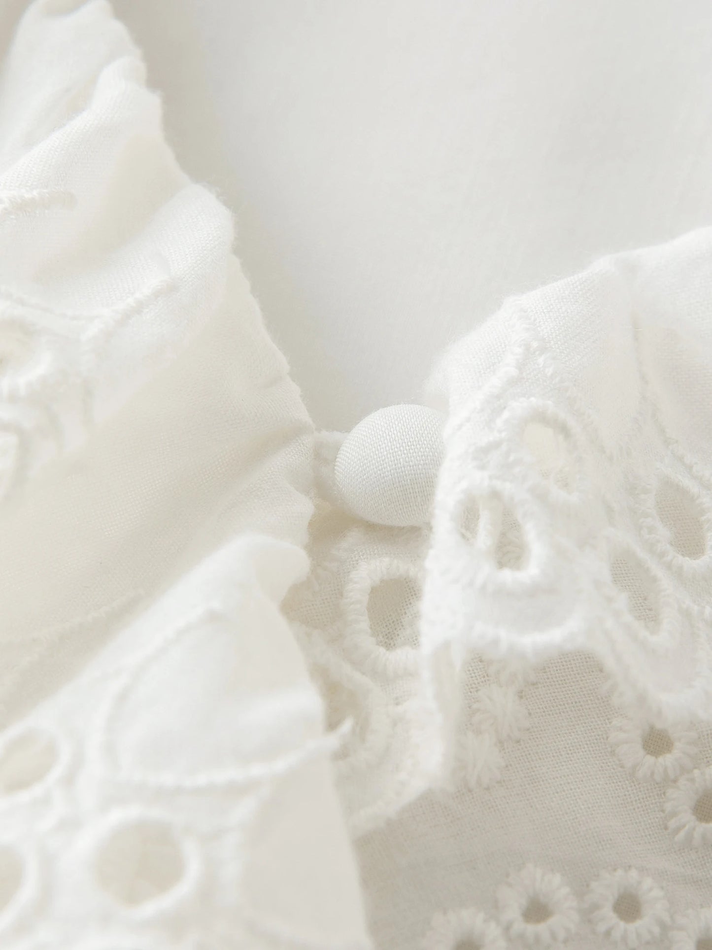 Lace Hollow-Out White Shirt