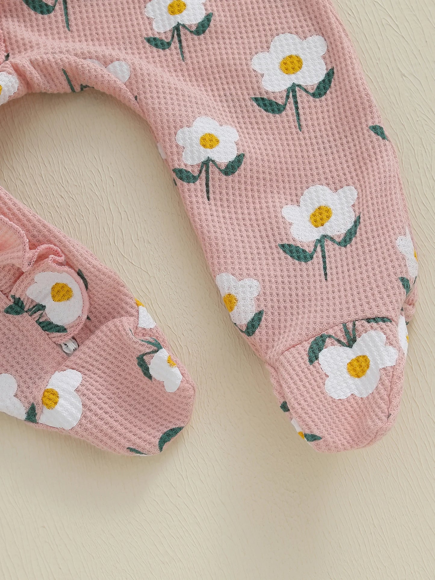 Lovely Newborn Baby Floral Print Romper with Headband (0-12M)