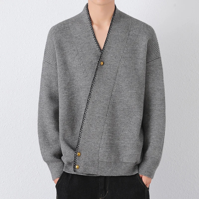 Men's V-Neck Knit Pullover Sweater