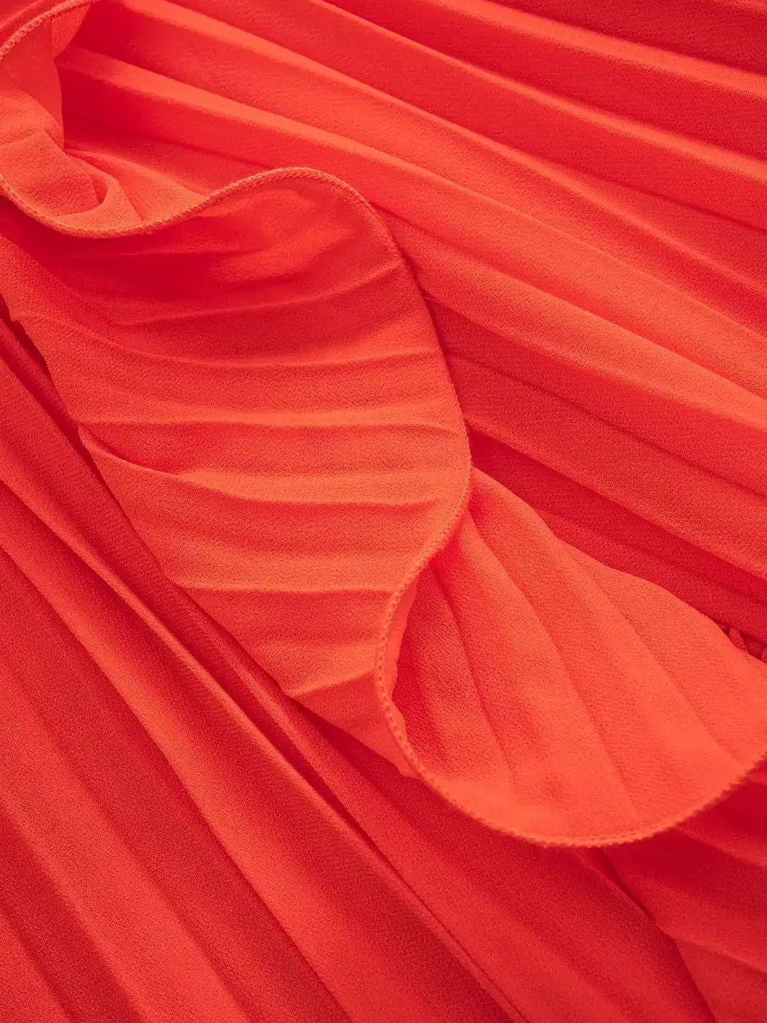 Pleated Wrap Maxi Dress - Off-Shoulder Cape Gown