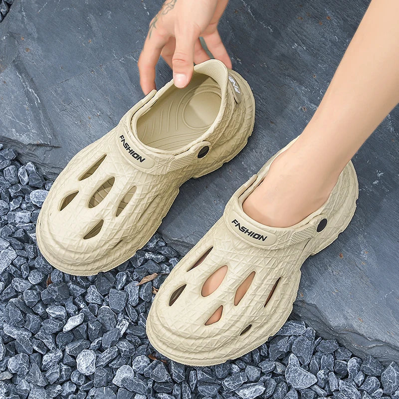 Men's Summer Slippers Platform Sandals Clogs Waterproof Beach Slippers Flip Flops Slides