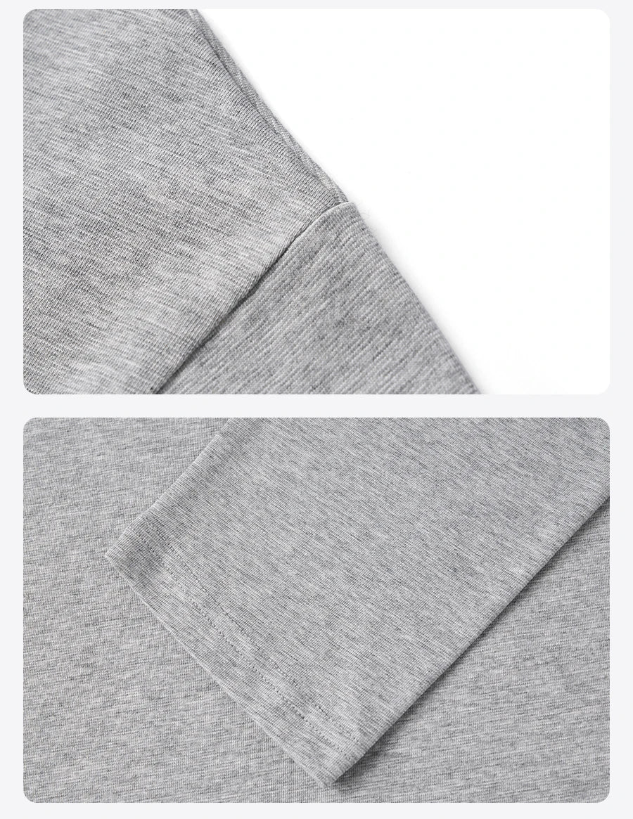 Men's Spring Long Sleeve Fake Double Layer 210gsm Sorona Fabric T-Shirt