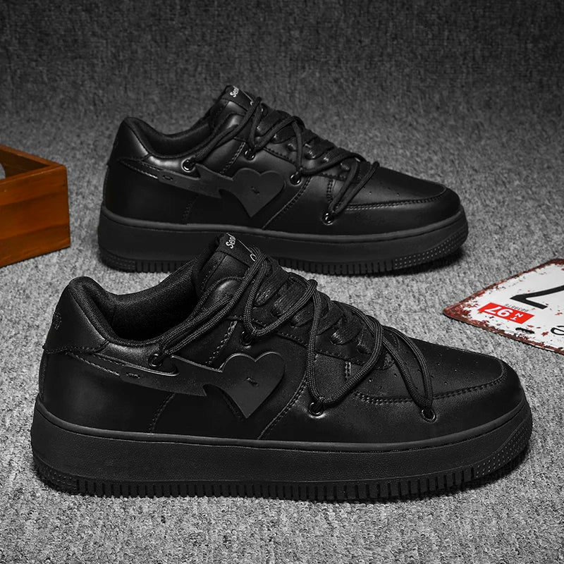 Men's Casual Creative Heart Tennis Sport Running Skateboard  Sneakers Walking Jogging Trainers
