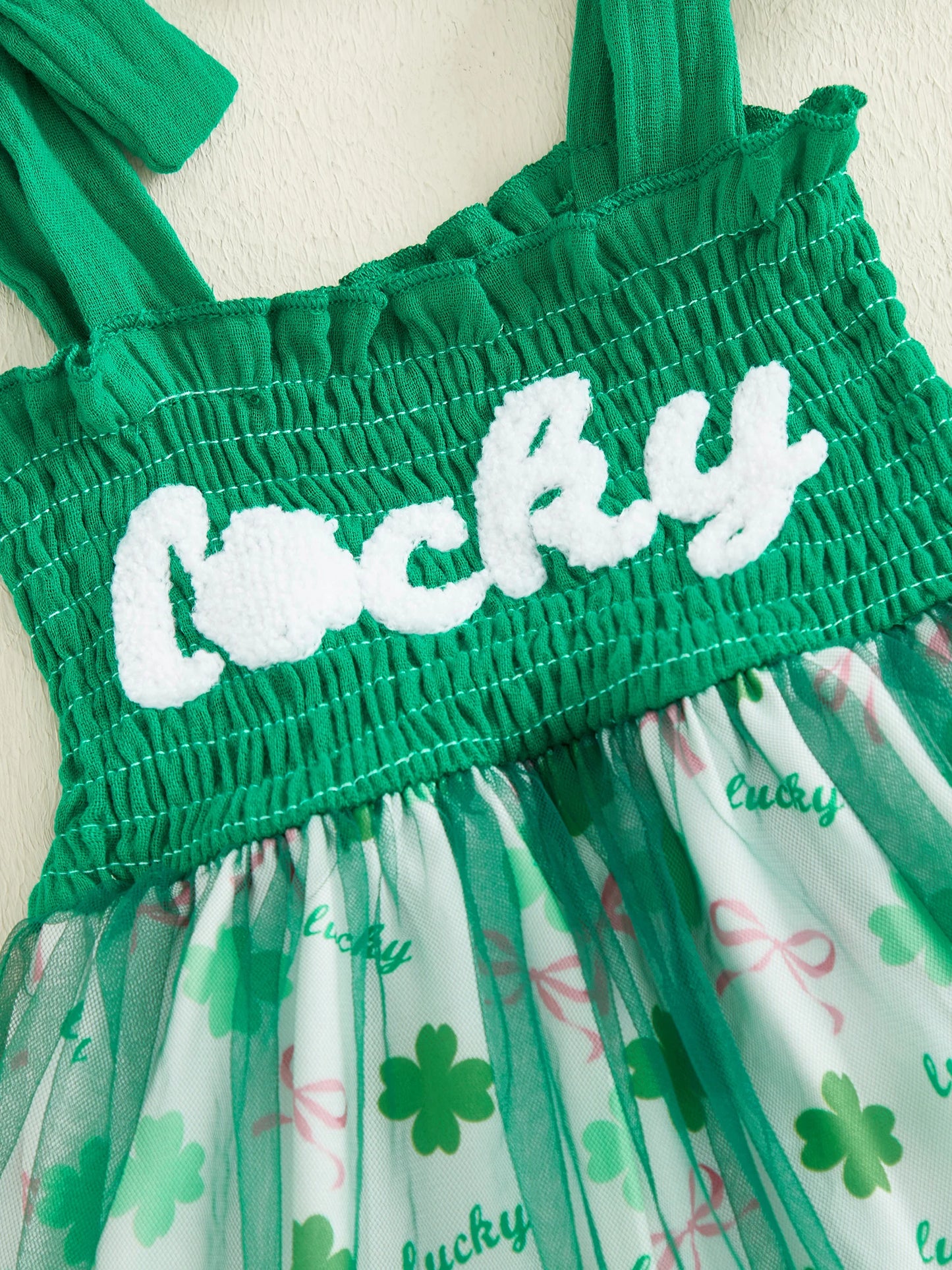 Baby Girls' Letter Embroidery Romper Dress & Headband Set