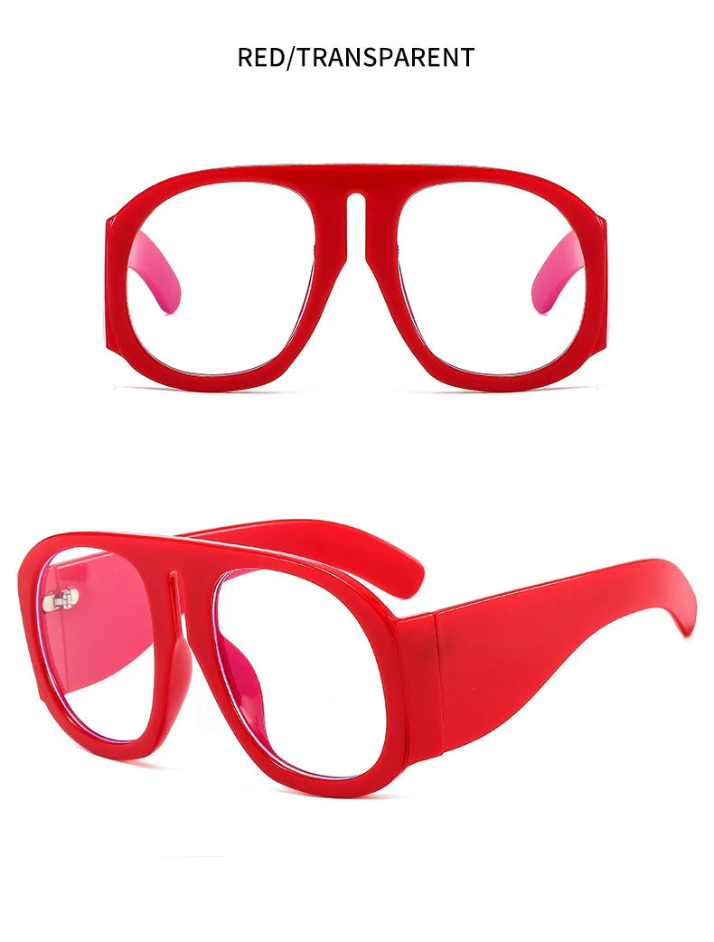 Oversized Round Blue Light Blocking Glasses