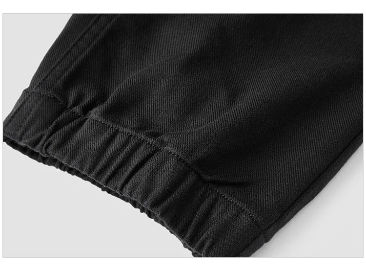 Men's Cargo Jogger Trousers - Drawstring Loose Fit Winter Streetwear Pants