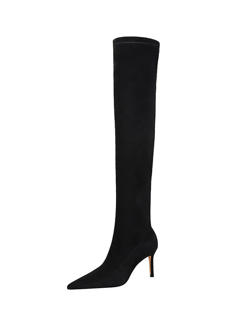 Women's Over-the-knee 8.5 Cm High Heel Plush Suede Long Boots