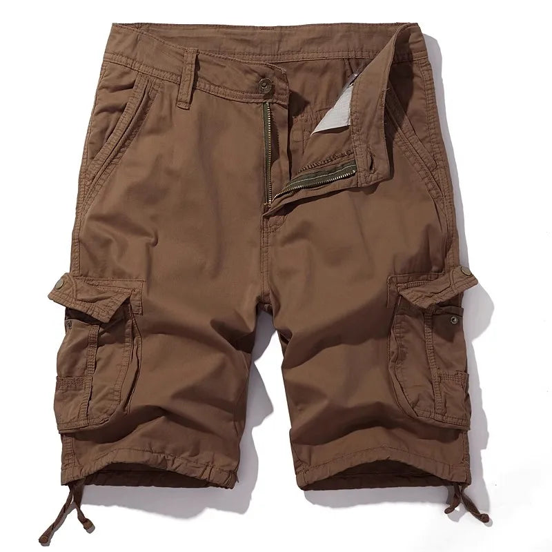 Men's Summer Cotton Cargo Multi Pocket Casual Shorts