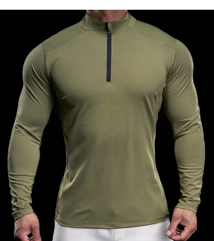 Men's Compression Long Sleeve Workout Gym Running Quick Dry Comfort Sports Bodybuilding Training T-Shirt