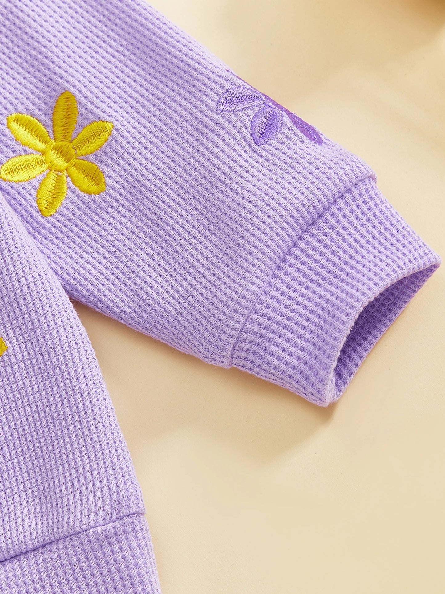 Toddler Kids Girls Carnival Long Sleeve Letter Floral Embroidery Sweatshirt and Pants Set