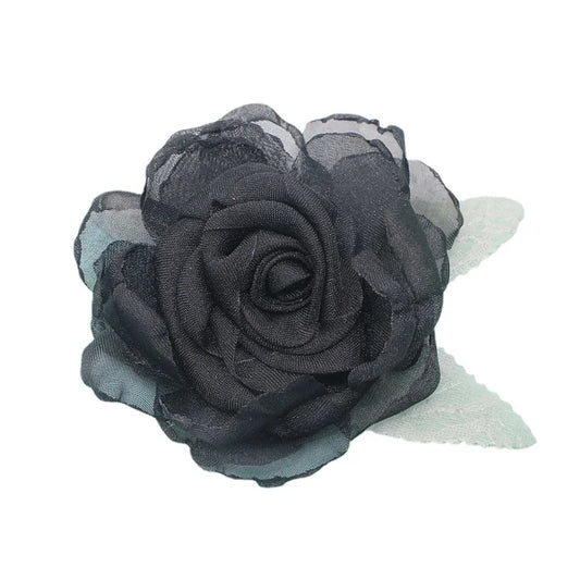 Silk Camellia Flower Brooch Pin - Elegant Corsage for Women