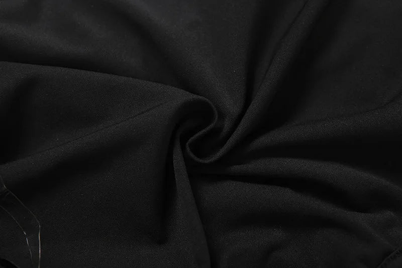 Fringe Backless Crop Top - Y2K Gothic Festival Vest