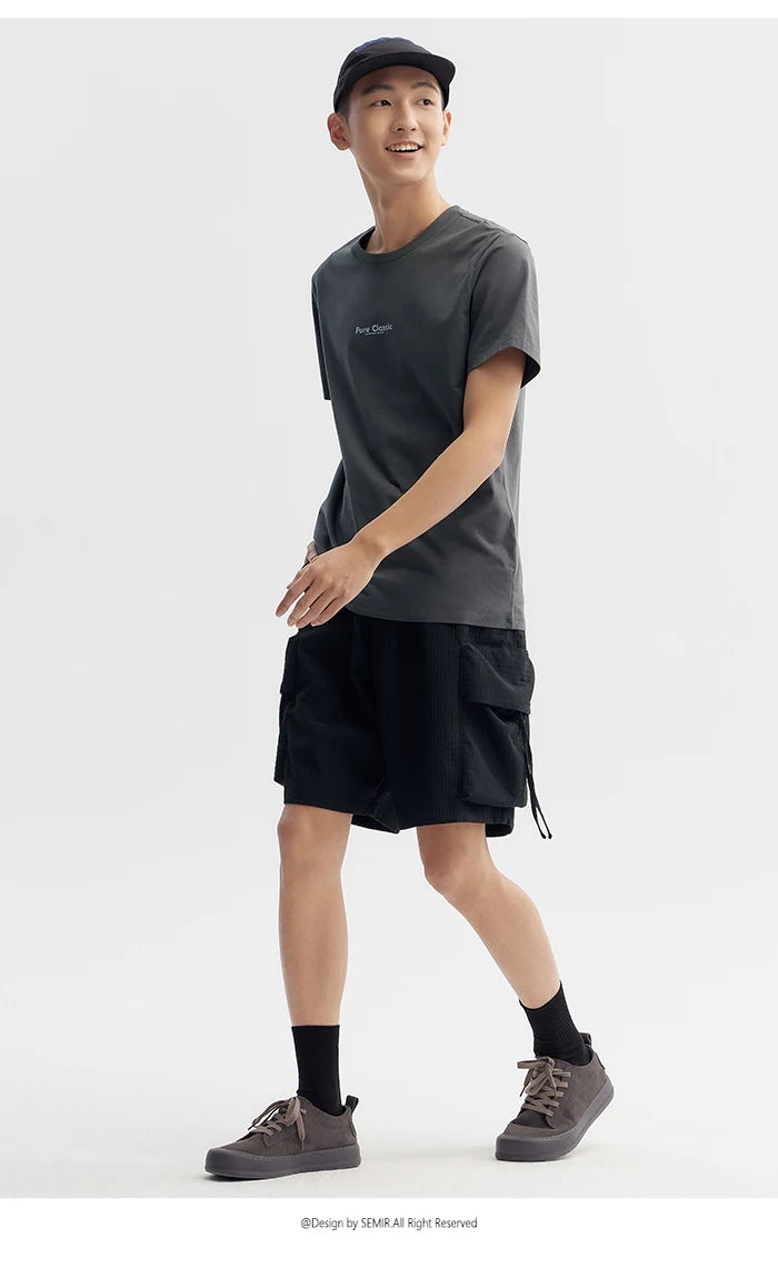 Letter Print Short Sleeve T-Shirt - Men's Summer Casual Top