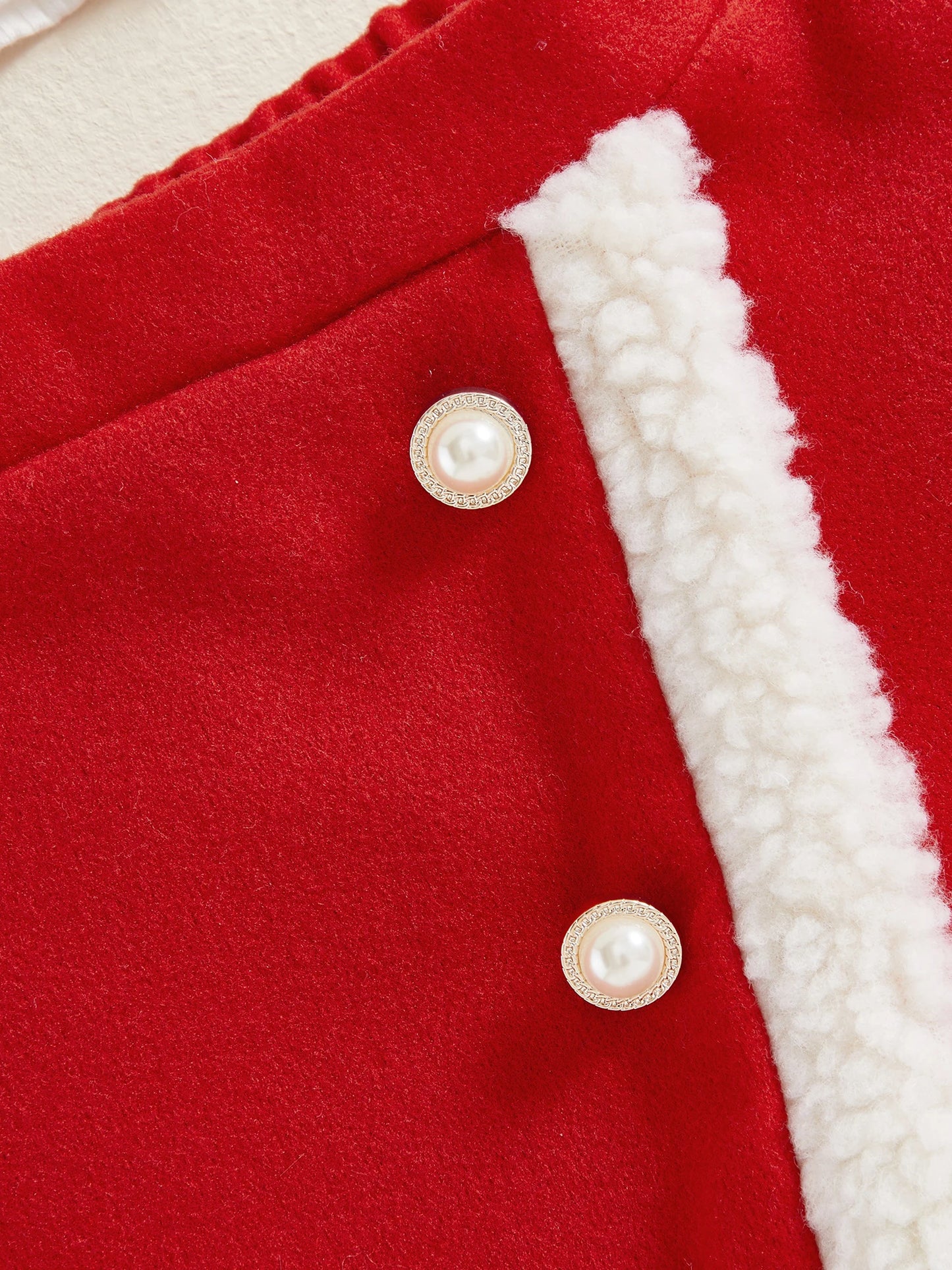 Baby Girls Christmas Outfit Set - Long Sleeve Top, Skirt Shorts & Santa Hat (0-4Y)