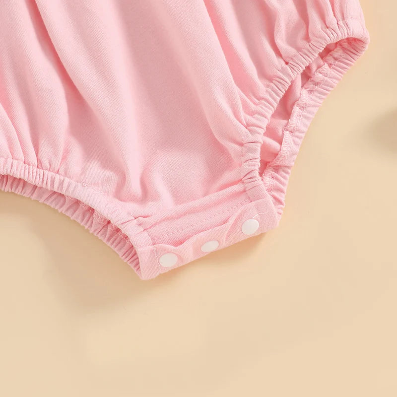 Baby Romper with Doll Collar - Long Sleeve Contrast Line Bodysuit