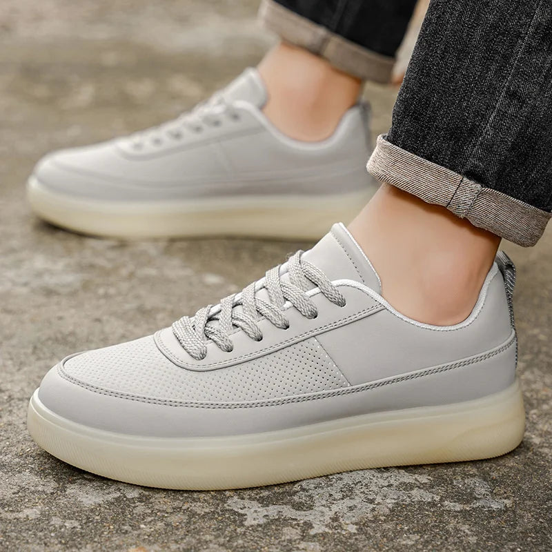 Men's Platform Casual Sneakers - Breathable Skateboard Running Shoes