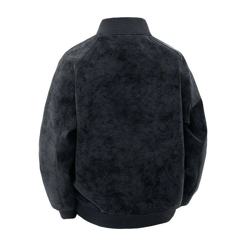 Men's Moto Biker PU Leather Jacket - Baseball Collar Casual Outerwear