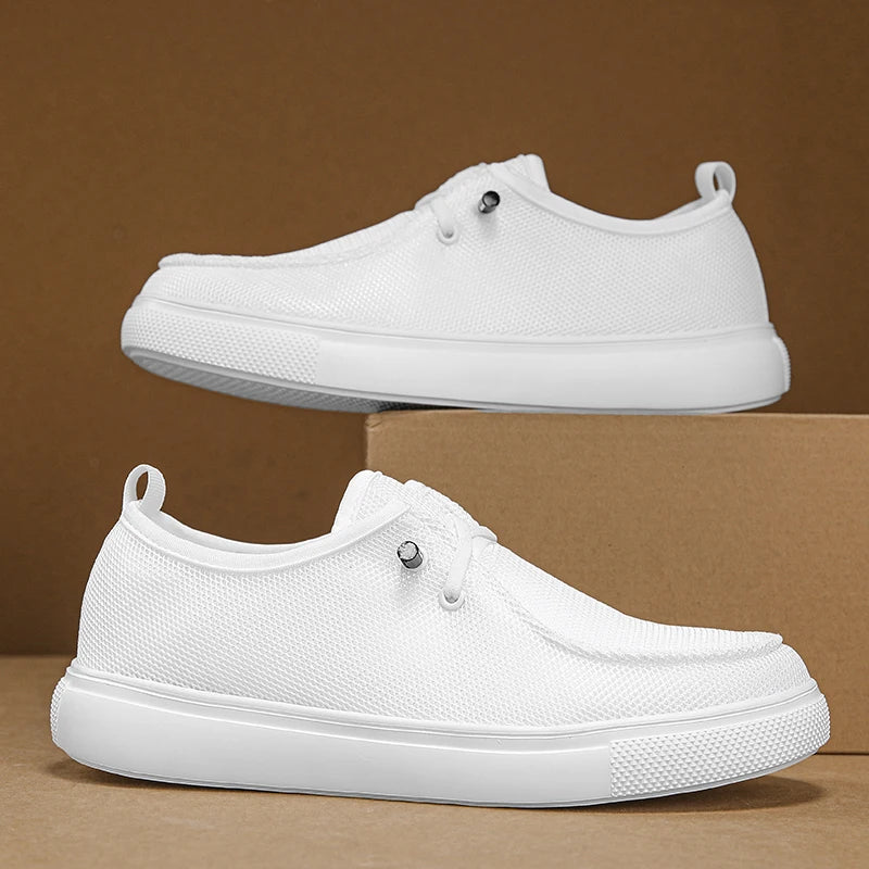 Summer Casual Sneakers - Men's Breathable Flat Tennis & Running Trainers