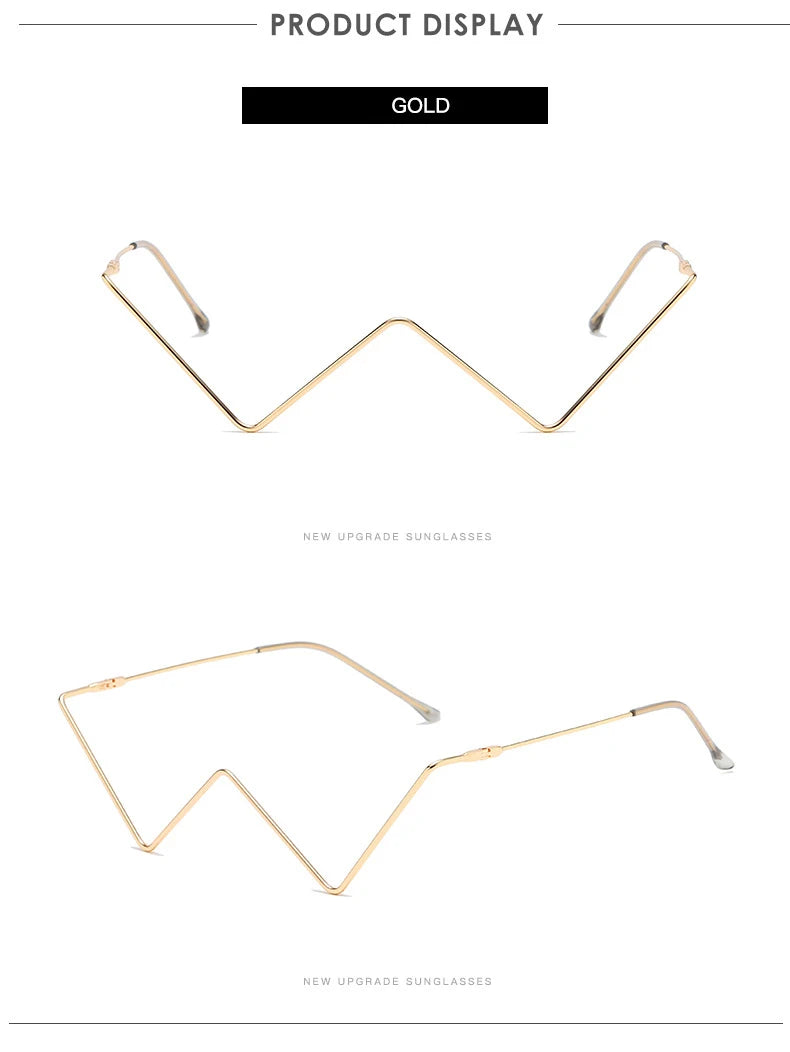 W-Shaped Rhinestone Glasses Frame - Fashion Decorative Eyewear for Women