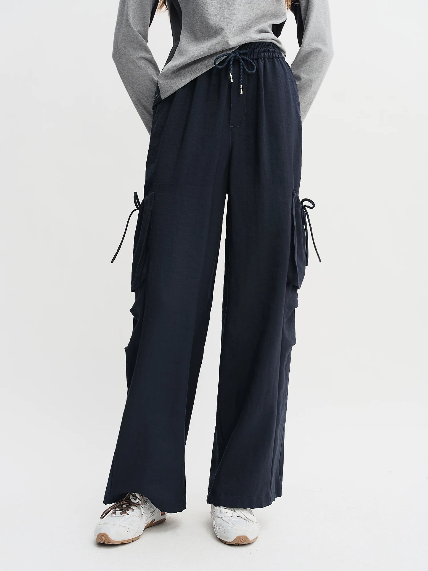 High-Rise Pants and Tee Set - Casual Two-Piece Outfit