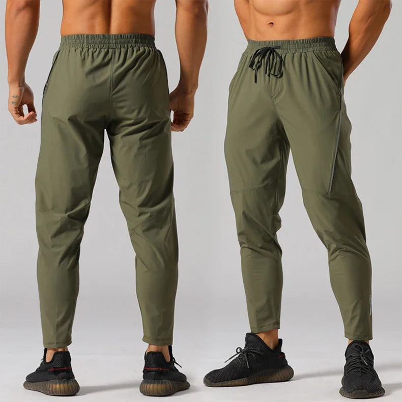Men's Gym Casual Sweatpants Breathable Quick-Drying Ice Silk  Sports Jogging Training Trousers