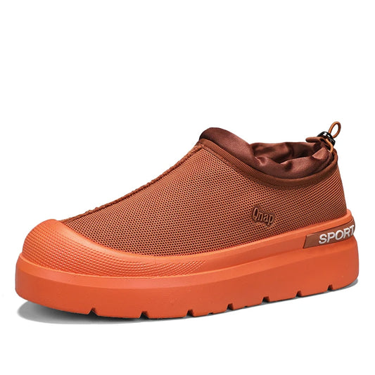 Men's Platform Vulcanized Slip-On Sneakers - Comfortable Running Tennis Shoes
