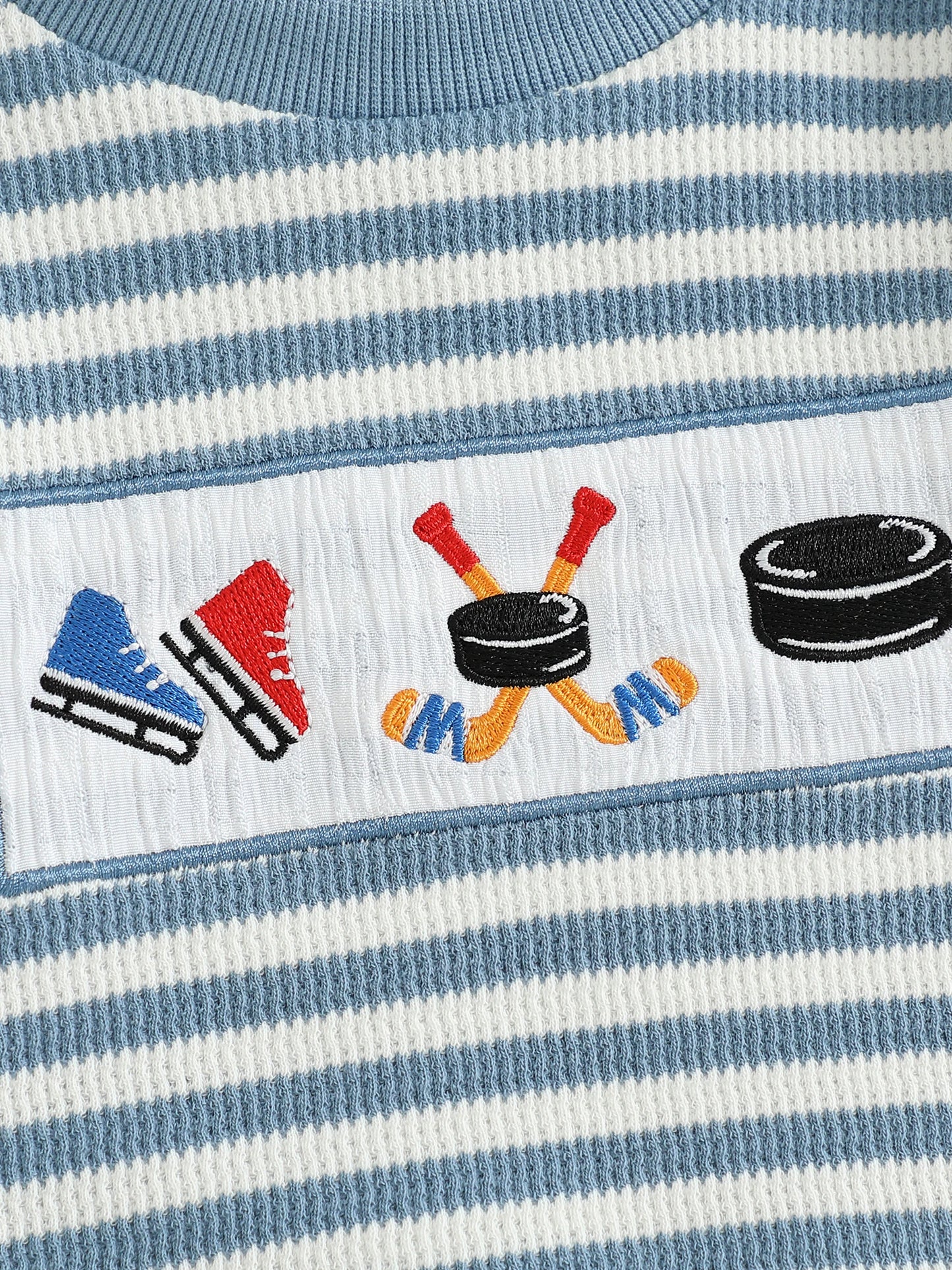 Autumn Winter Baby Boys Sports Clothing Set - Embroidered Striped Sweatshirt & Pants (0-3Y)