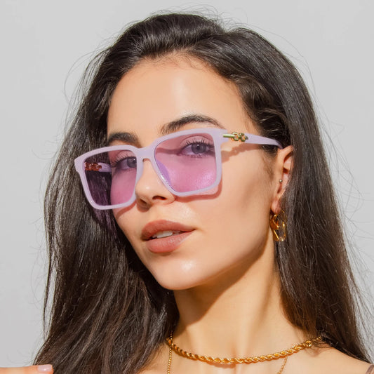 Women's 2pcs Big Frame Square Sunglasses