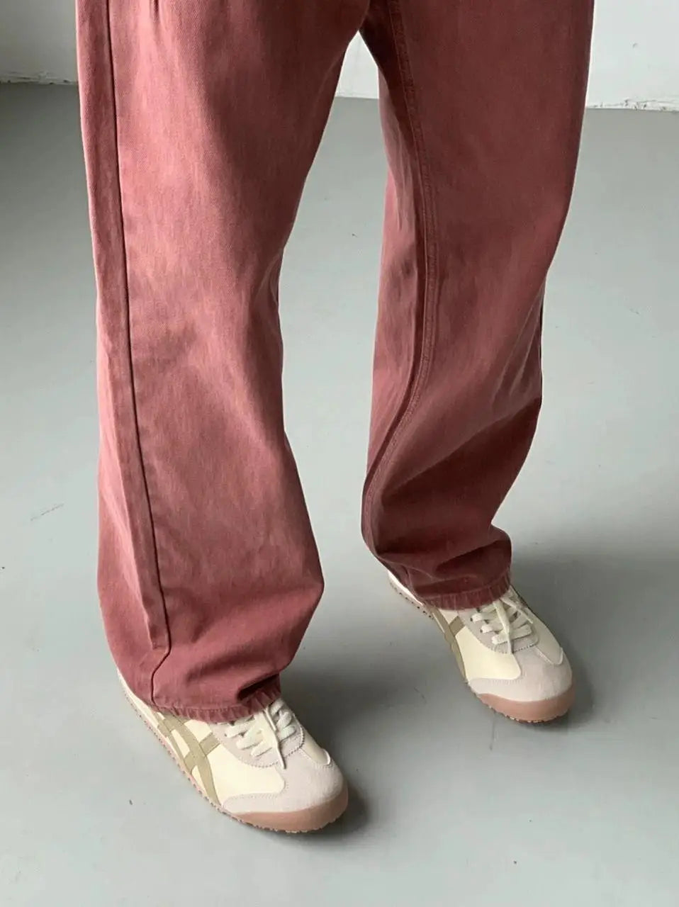 Men's High-Waisted Straight Jeans - Loose Wide Leg