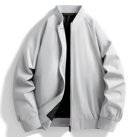 Men's Windproof Bomber Jacket - Stand Collar Baseball Outerwear Coat