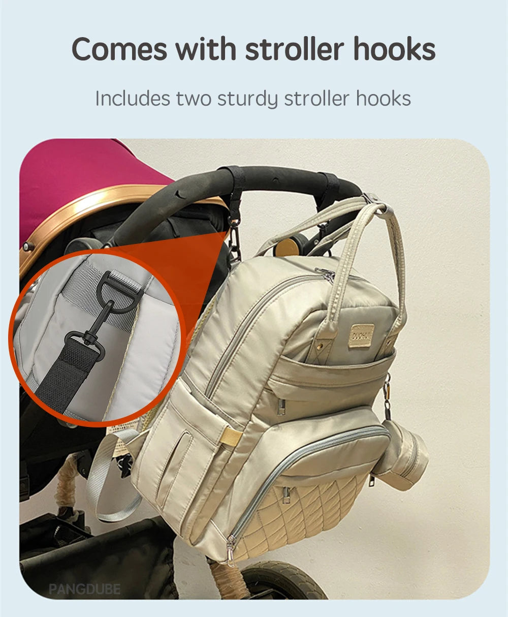 Parent Backpack with Changing Mat & Stroller Hooks - Complete Baby Bag Set