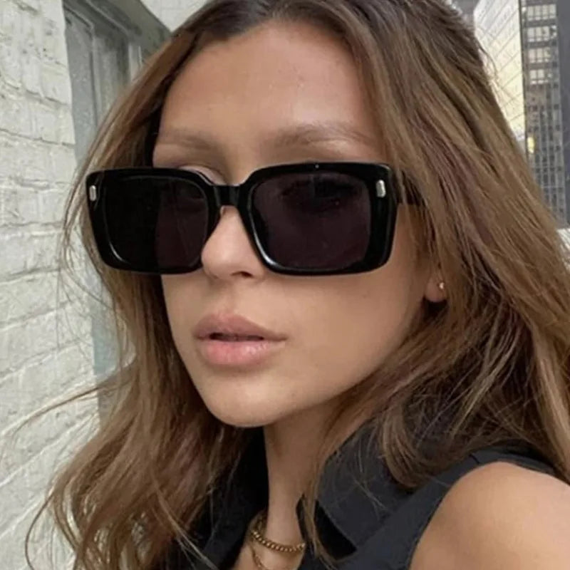 Women's Retro Square Anti UV 400 Sunglasses