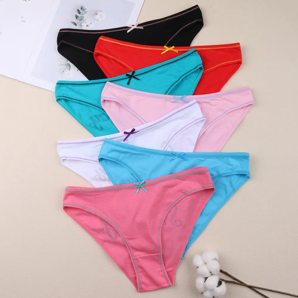 7 Pcs/lot Women Panties Cotton Print 7 Days A Week Comfort Breathable Underpants