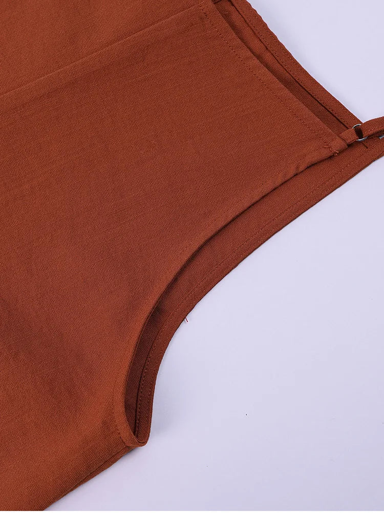 Women's Sleeveless Suspender Jumpsuit - Slim Fit Casual Pocket Jumpsuit