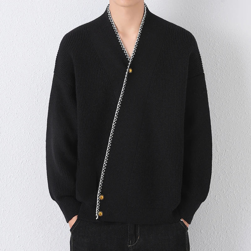 Men's V-Neck Knit Pullover Sweater