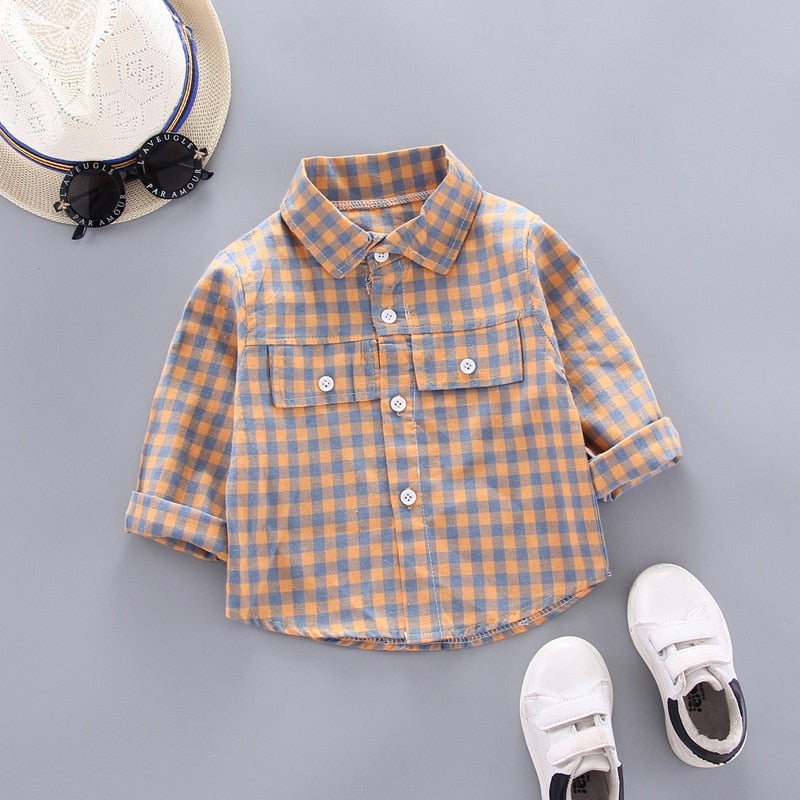 Baby. Boys Long Sleeve Striped Print Shirts