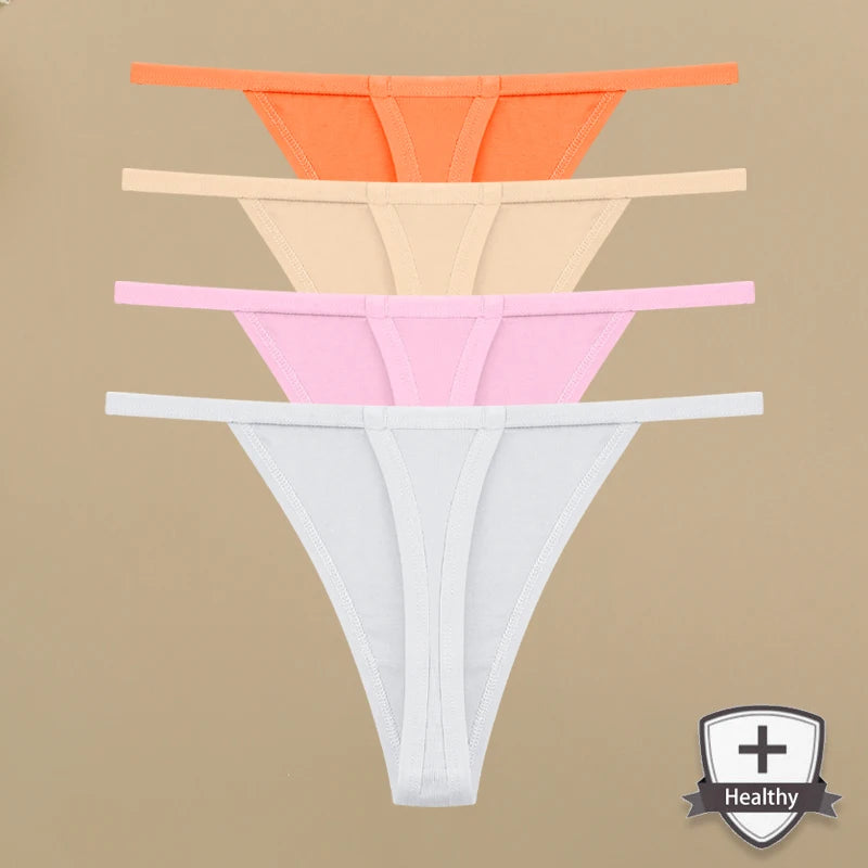 Women's Cotton Thongs 4-Pack