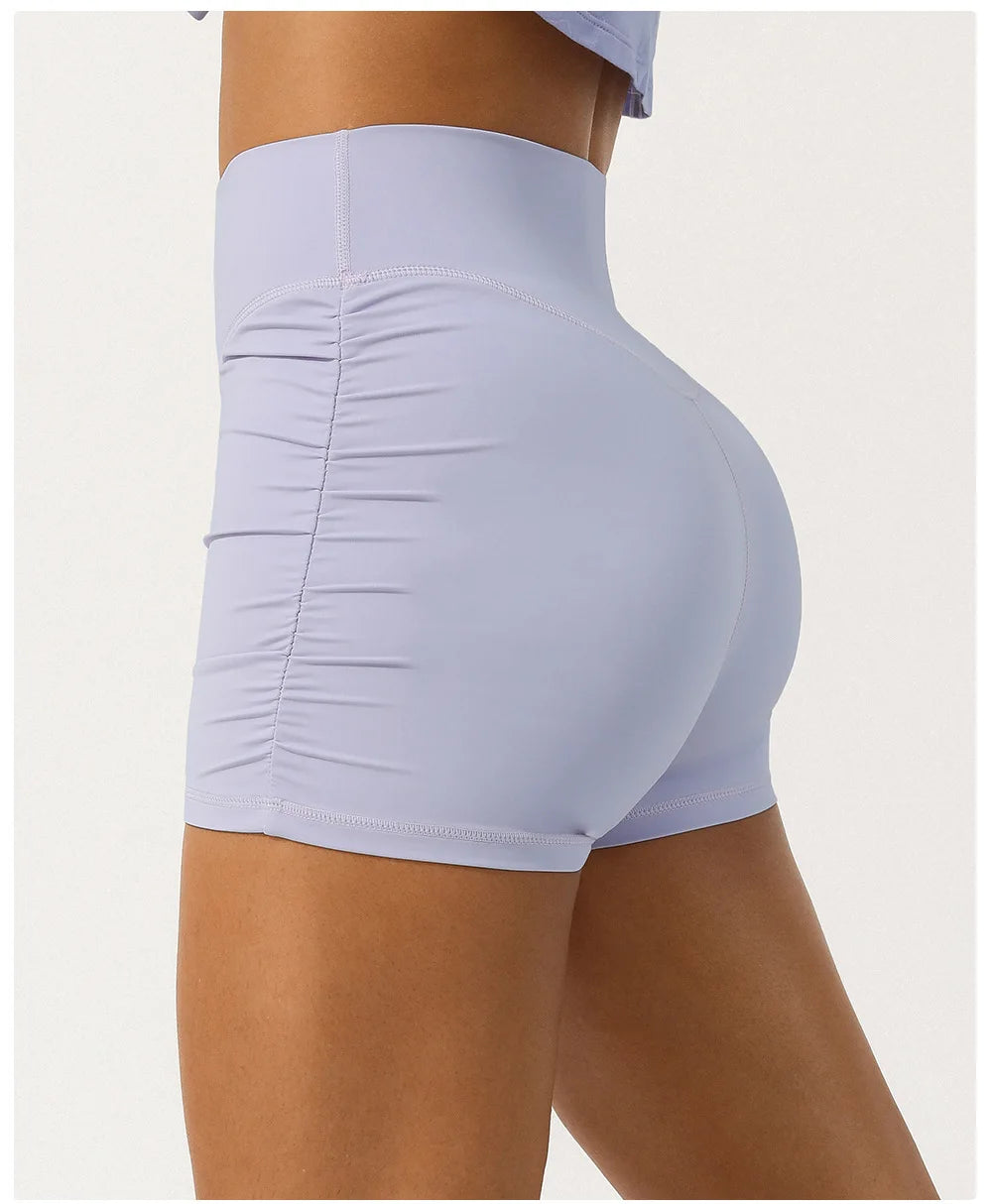 Women's High Waist Yoga Shorts — Super Stretch Slim Fit Running Gym Shorts