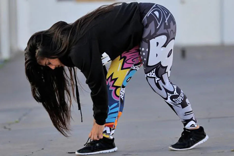 Women Digital Print Workout High Waist Push Up  Fitness Leggings