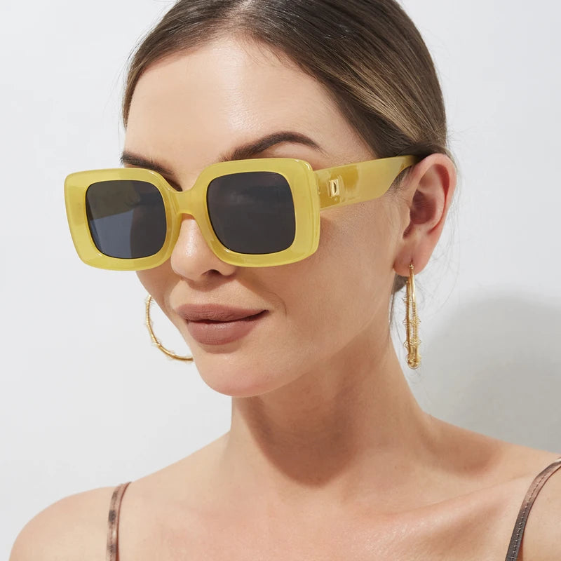 Women's 1/4pcs Set Fashion Small Rectangle Sunglasses  UV400