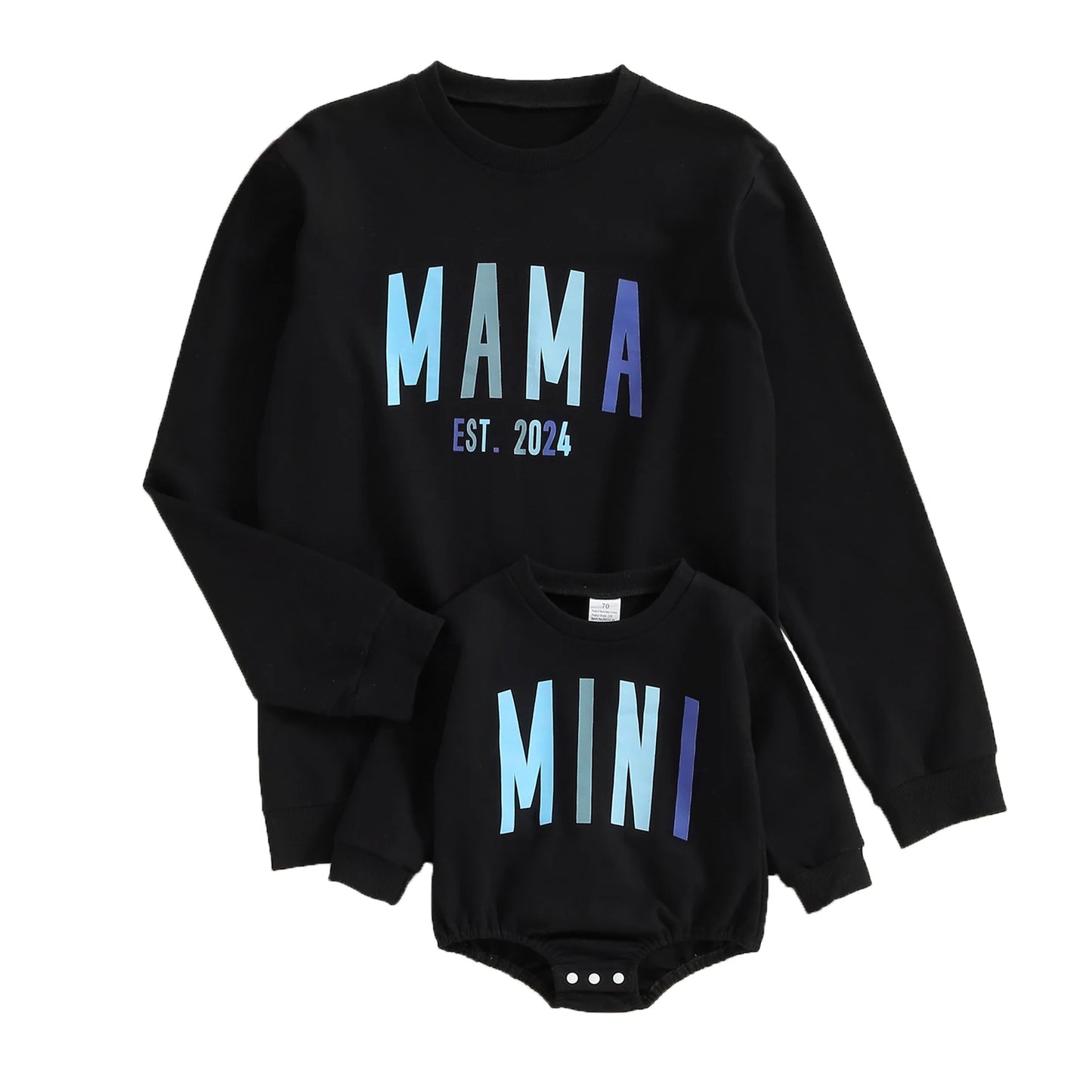 Family Matching Sweatshirt Outfits Letters Print Long Sleeve Spring Fall Pullover Baby Girls Boys Romper