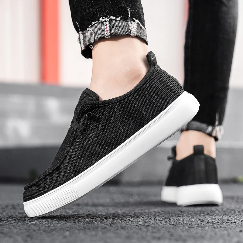 Summer Casual Sneakers - Men's Breathable Flat Tennis & Running Trainers