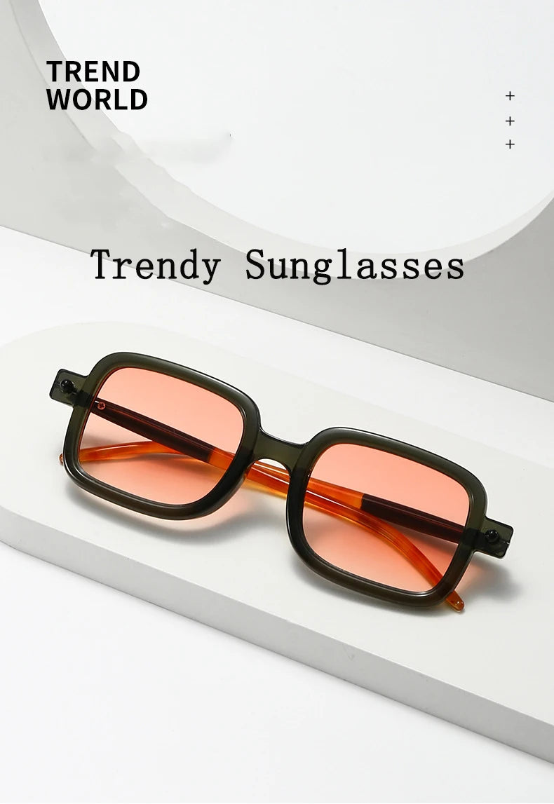 Unisex Retro Square Sunglasses UV400