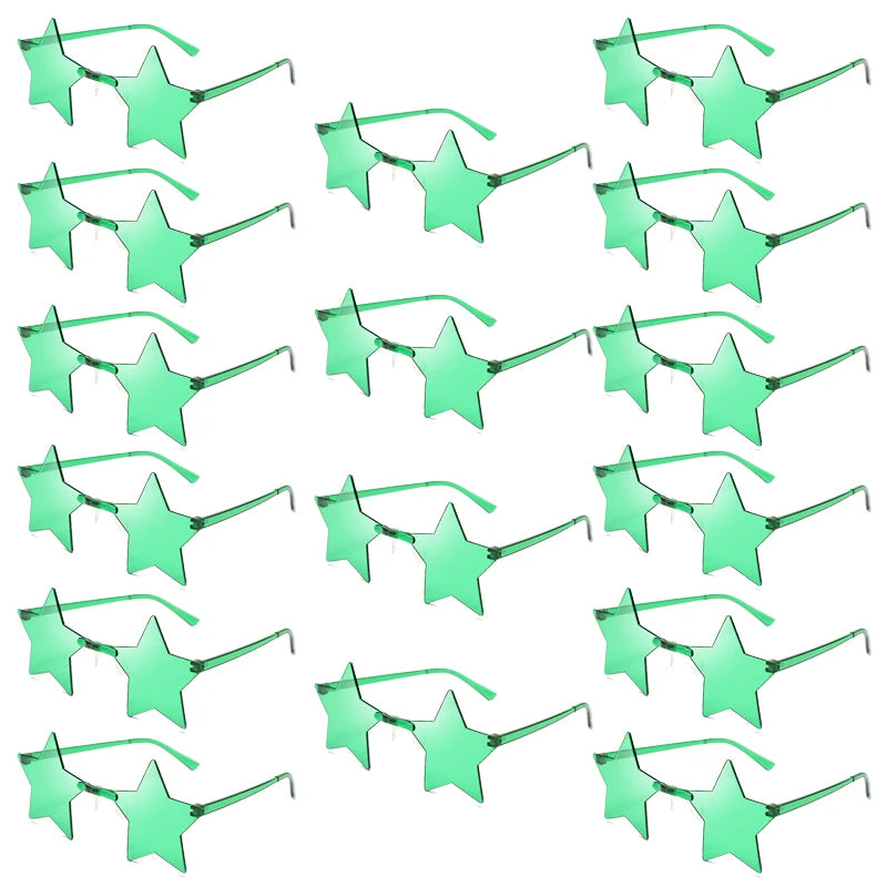 Women's 12/16 Pack Rimless Star Shaped Sunglasses Set