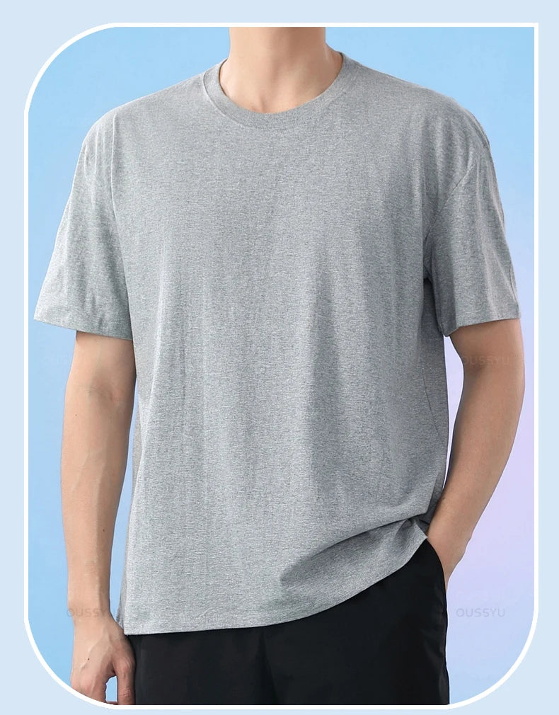 Men's 100% Cotton Casual Short Sleeve T-Shirt