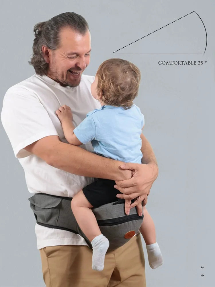 Baby Carrier with Hip Seat - Ergonomic Front & Back Carry Sling