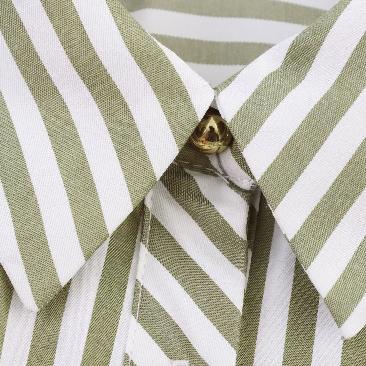 Women's Loose Summer Dress - Vertical Stripe Backless Mid-Length Tie Waist