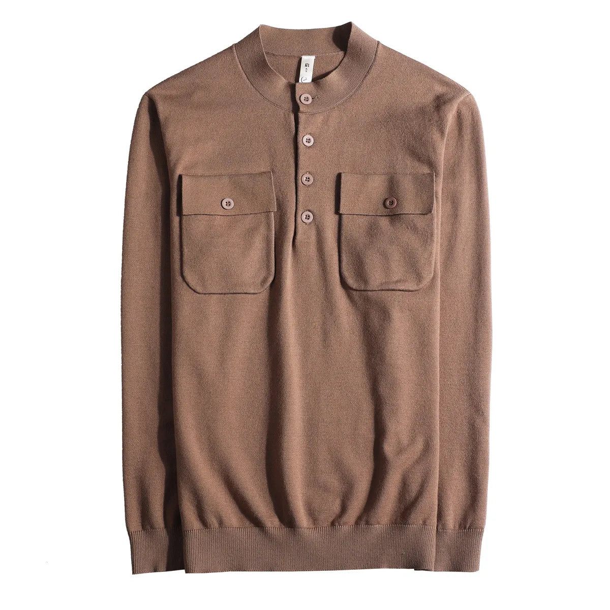 Men's Slim Fit Knitted O-Neck Pullover Sweater Solid Color Warm Korean Style