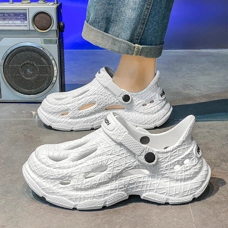 Men's Summer Slippers Platform Sandals Clogs Waterproof Beach Slippers Flip Flops Slides